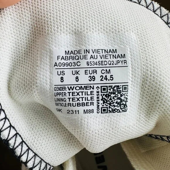 ✨Converse Women Shoes Sz 8 Ctas Lift Platform Hi Large Stars Black Beige A09903C - Picture 8 of 10